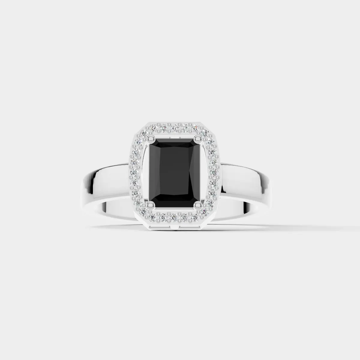 Dark Elegance Halo Ring
